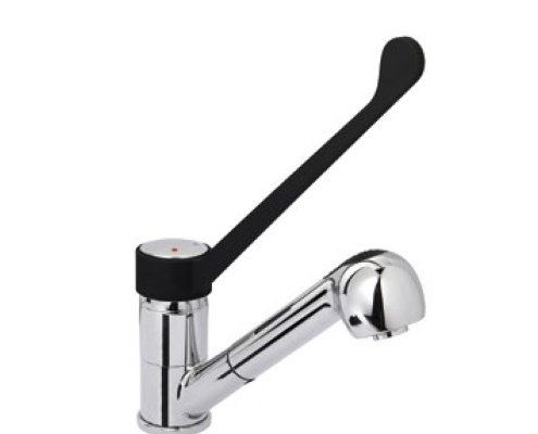 Miscelatore-con-canna-fusa-girevole-e-leva-clinica